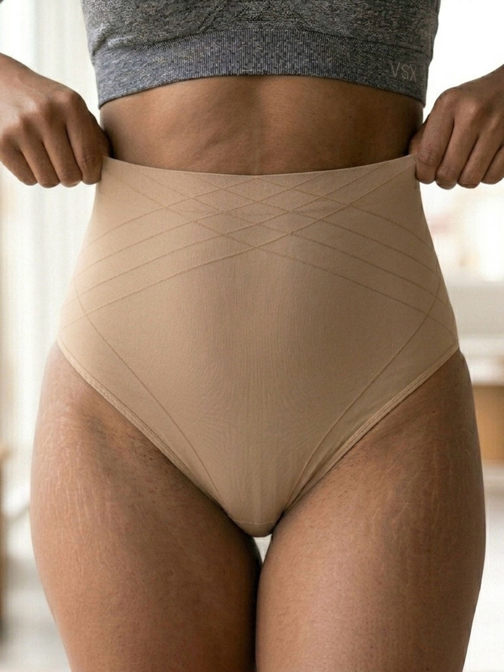 Maidenform Nude Firm Control High Waist Shapewear Thong Size Medium NWOT